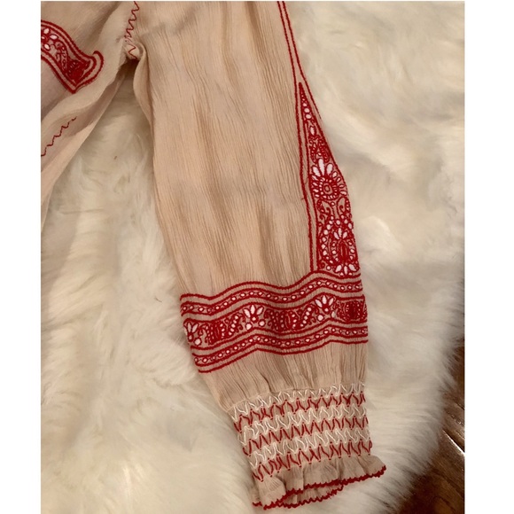 ❌SOLD❌ FREE PEOPLE Embroidered Boho Mini Dress - Picture 5 of 6